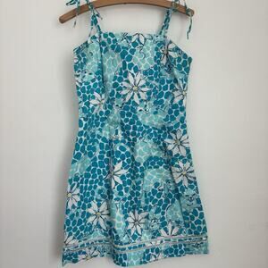 Lilly Pulitzer Leopard Lounge Daisy print strapless dress  lion